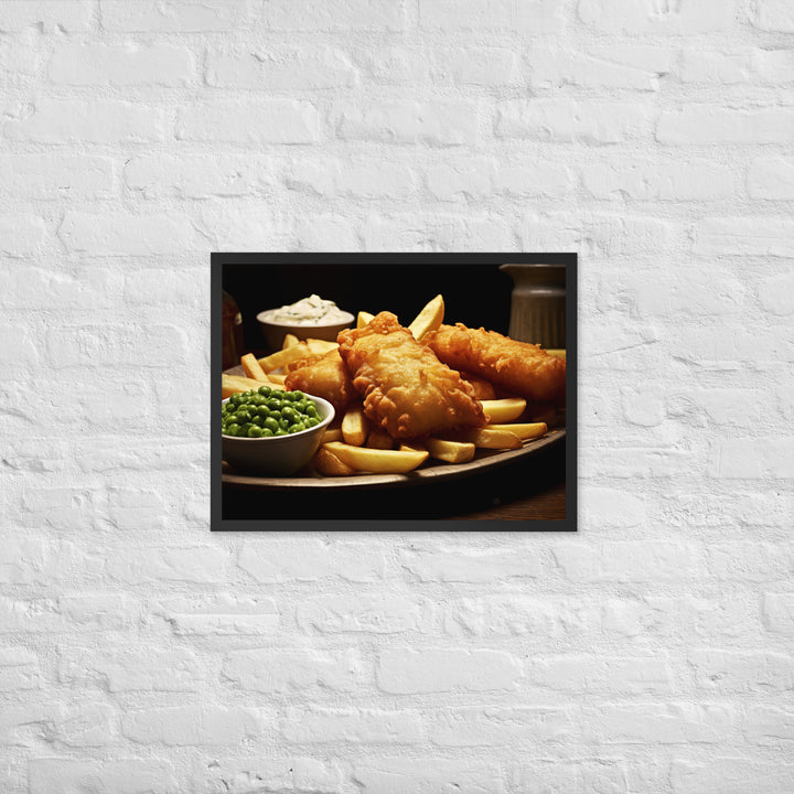 Fish and Chips Framed poster 🤤 from Yumify.AI