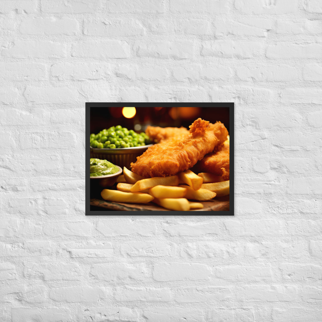 Fish and Chips Framed poster 🤤 from Yumify.AI