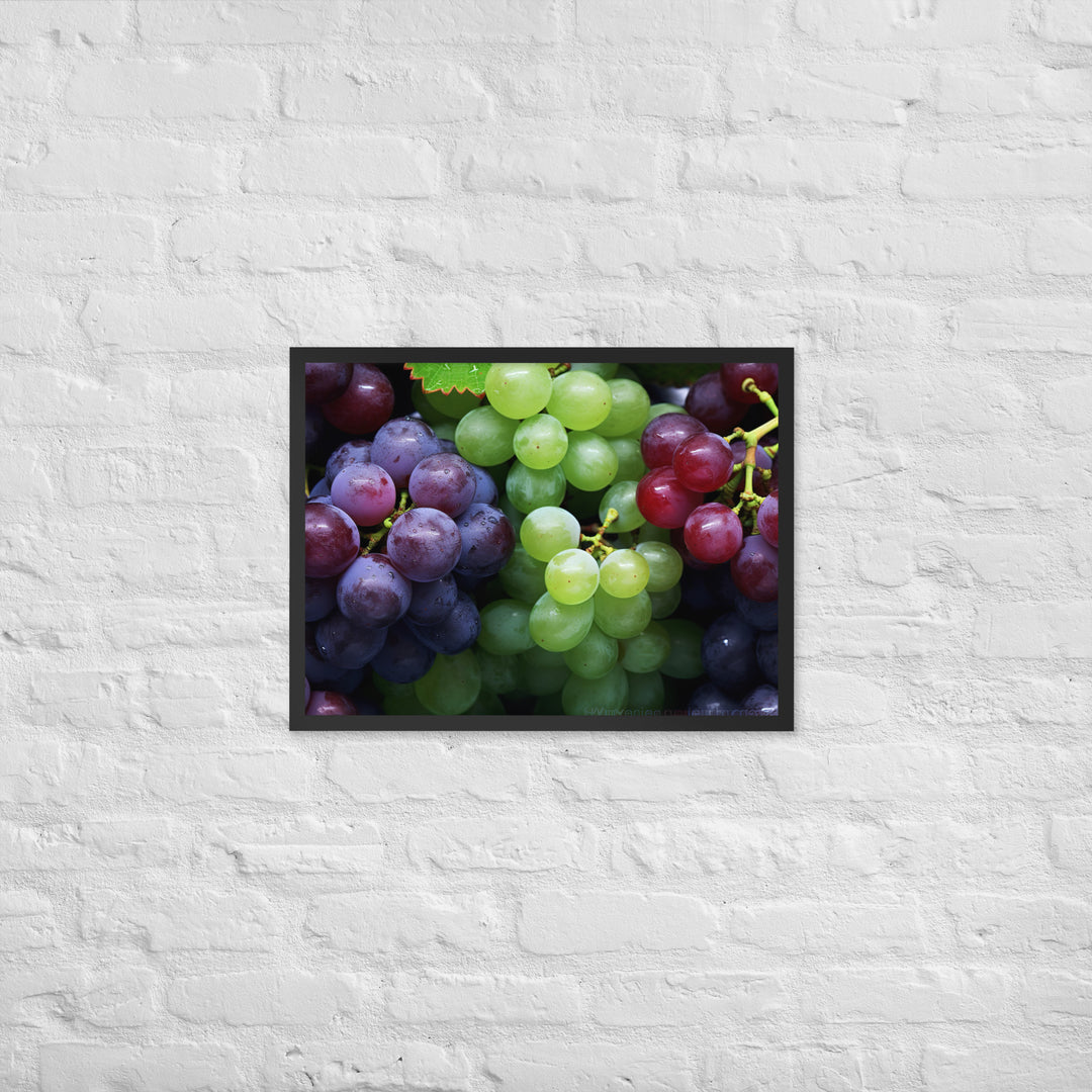 Grapes Framed poster 🤤 from Yumify.AI