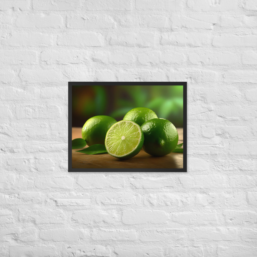 Zesty Limes Framed poster 🤤 from Yumify.AI