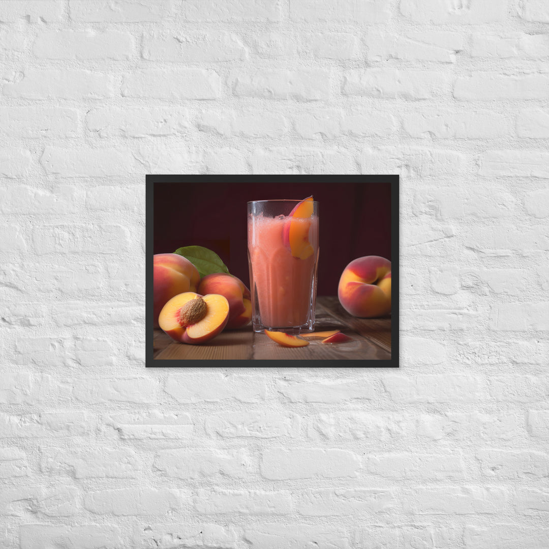 Peach Smoothie Framed poster 🤤 from Yumify.AI