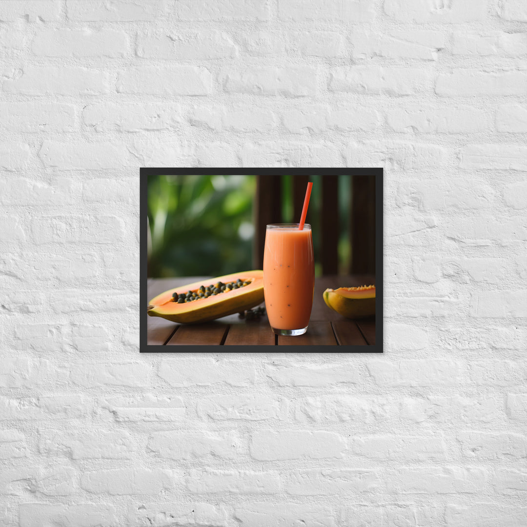 Papaya Smoothie Framed poster 🤤 from Yumify.AI