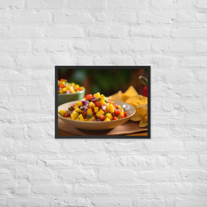 Mango Salsa Party Platter Framed poster 🤤 from Yumify.AI