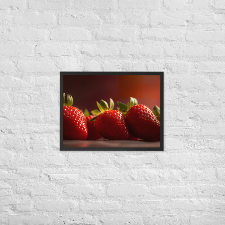 Succulent Strawberry Stack Framed poster 🤤 from Yumify.AI