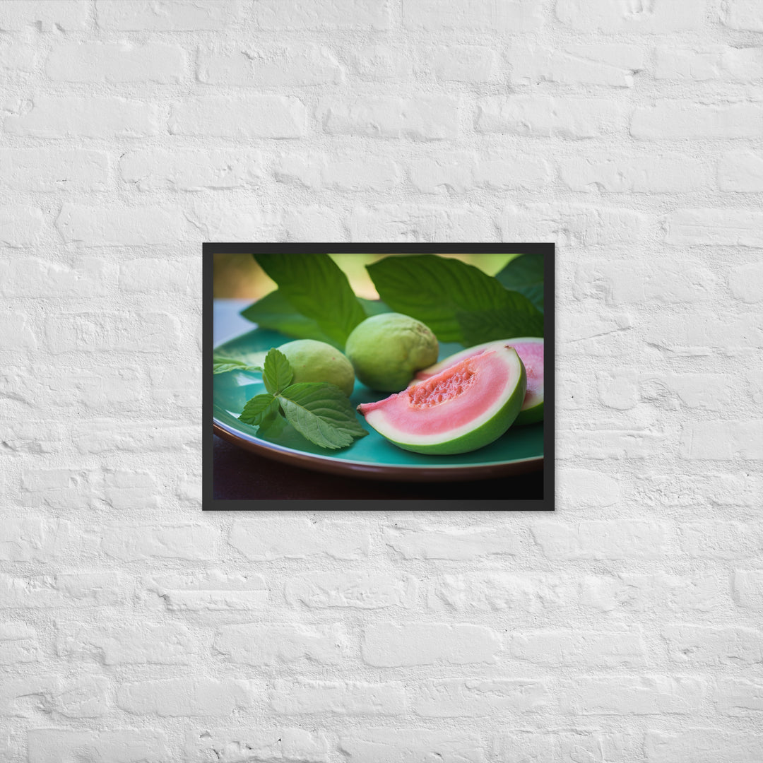 Sliced Guava Framed poster 🤤 from Yumify.AI