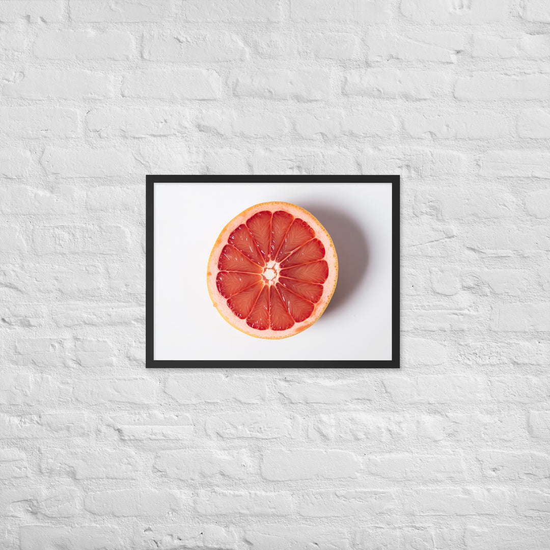 Sliced Grapefruit Framed poster 🤤 from Yumify.AI