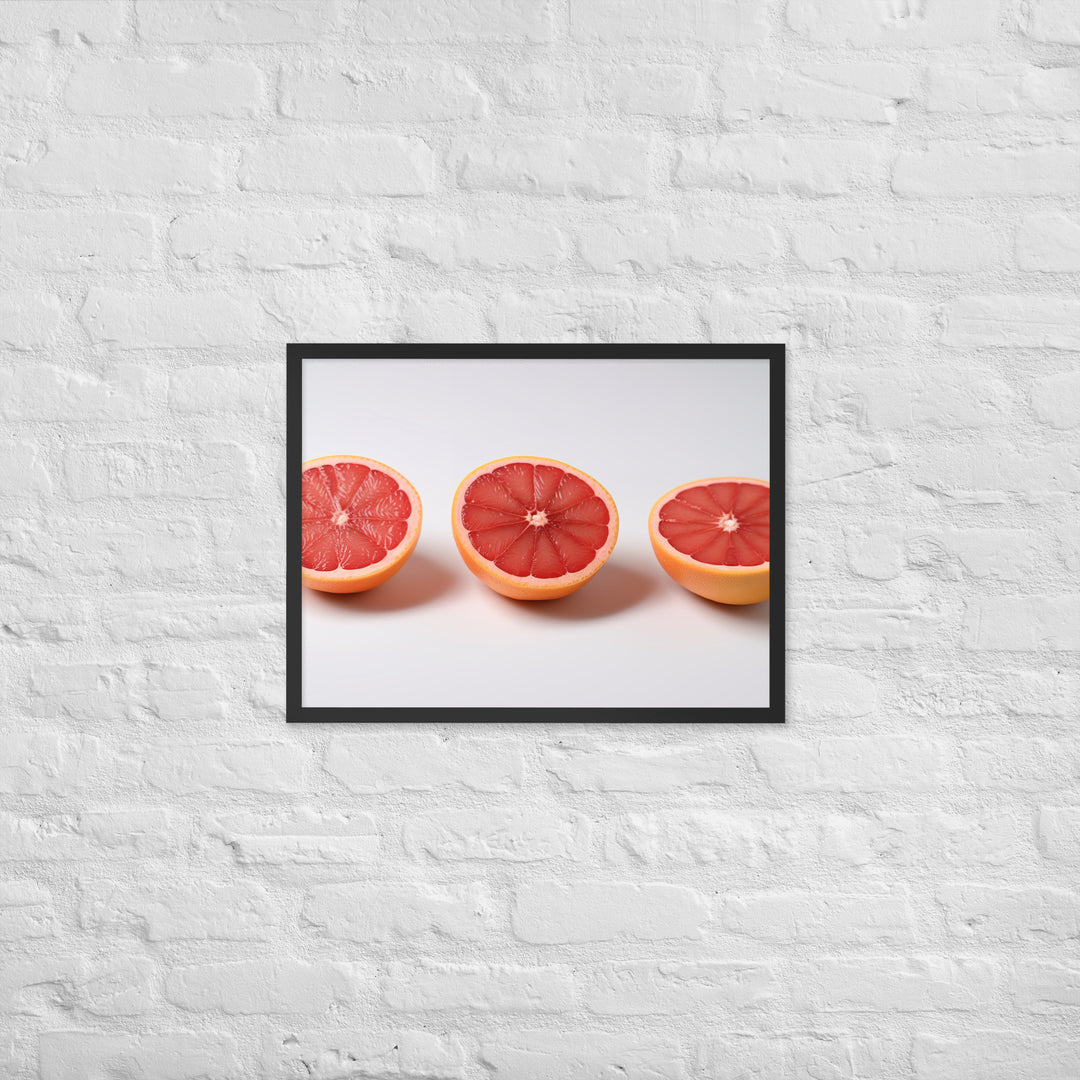 Sliced Grapefruit Framed poster 🤤 from Yumify.AI