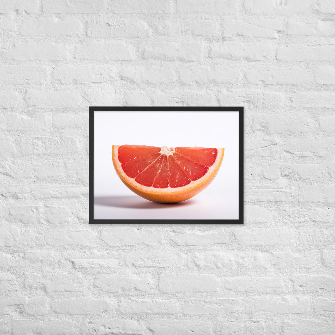 Sliced Grapefruit Framed poster 🤤 from Yumify.AI