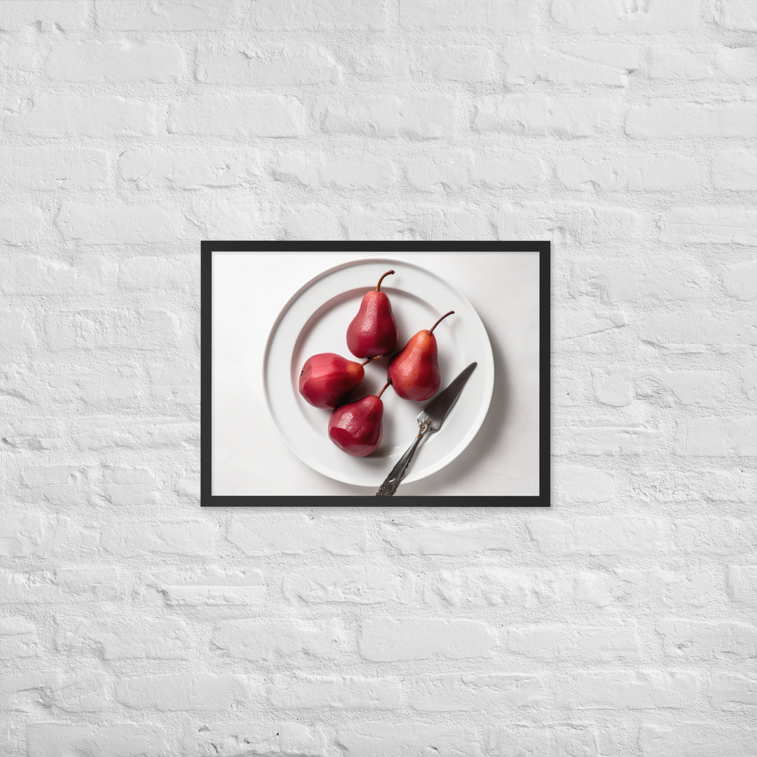 Red Anjou Pears Framed poster 🤤 from Yumify.AI