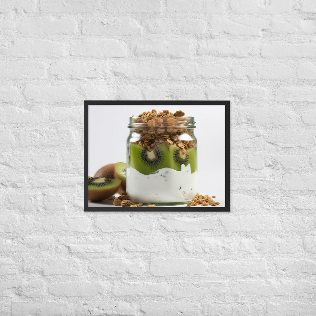 Kiwi Yogurt Parfait Framed poster 🤤 from Yumify.AI