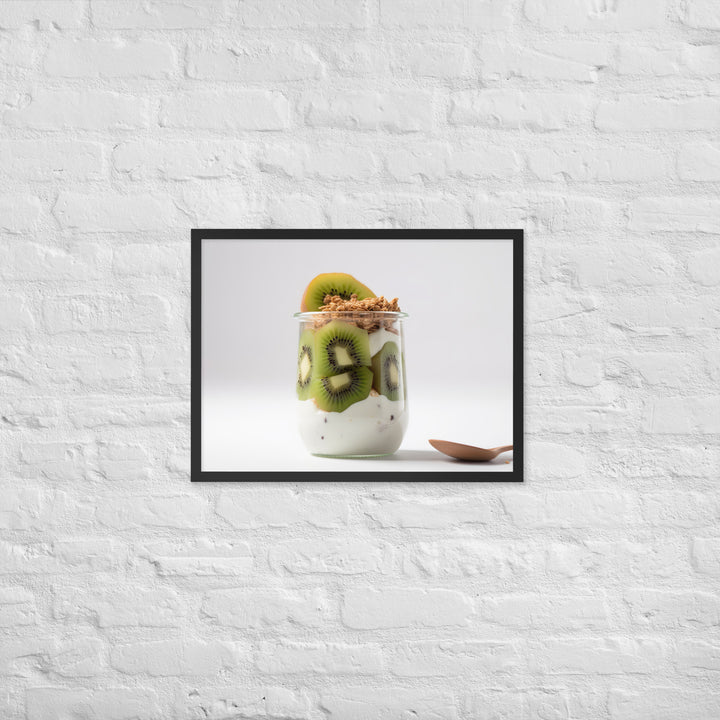 Kiwi Yogurt Parfait Framed poster 🤤 from Yumify.AI