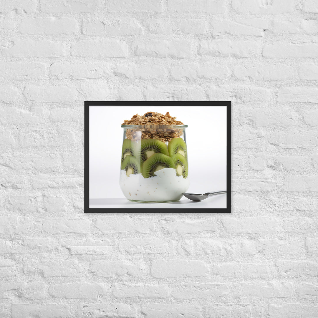 Kiwi Yogurt Parfait Framed poster 🤤 from Yumify.AI