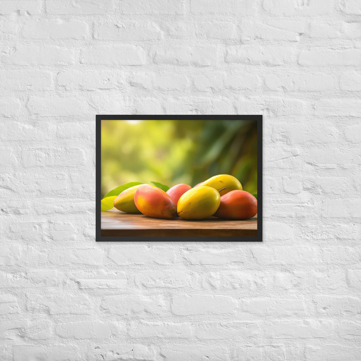 Juicy Mangoes on a Summer Day Framed poster 🤤 from Yumify.AI