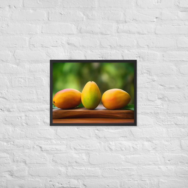 Juicy Mangoes on a Summer Day Framed poster 🤤 from Yumify.AI