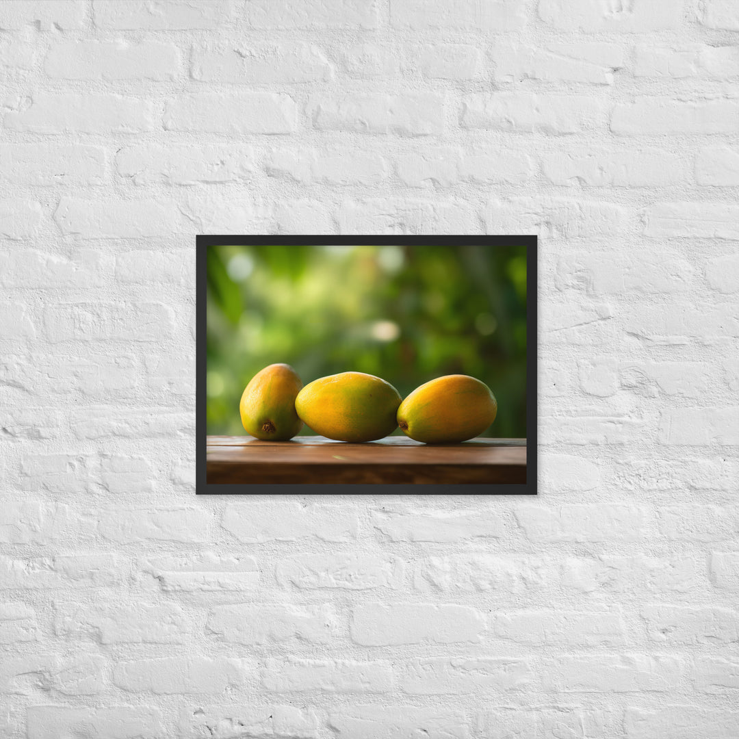 Juicy Mangoes on a Summer Day Framed poster 🤤 from Yumify.AI