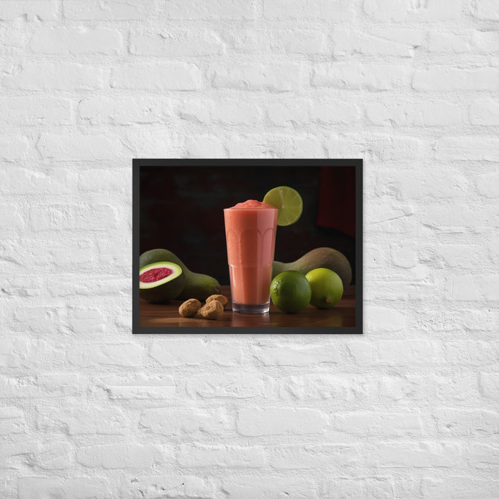 Guava Smoothie Bliss Framed poster 🤤 from Yumify.AI