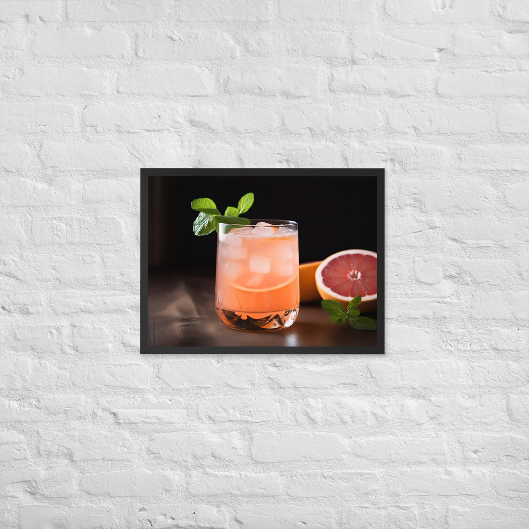 Grapefruit Mocktail Framed poster 🤤 from Yumify.AI