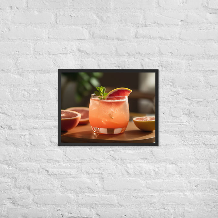 Grapefruit Mocktail Framed poster 🤤 from Yumify.AI