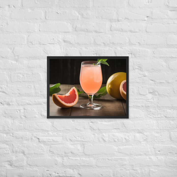 Grapefruit Mocktail Framed poster 🤤 from Yumify.AI