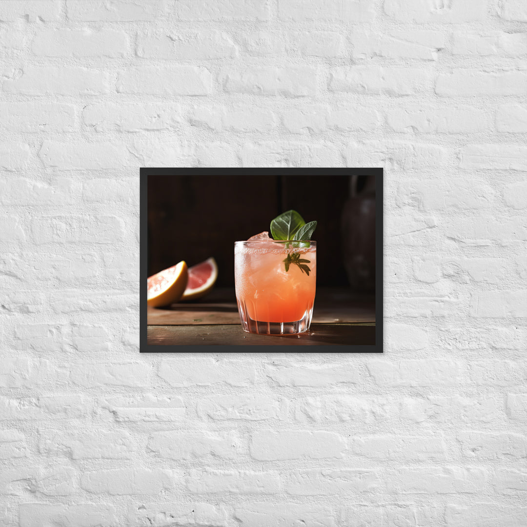 Grapefruit Mocktail Framed poster 🤤 from Yumify.AI