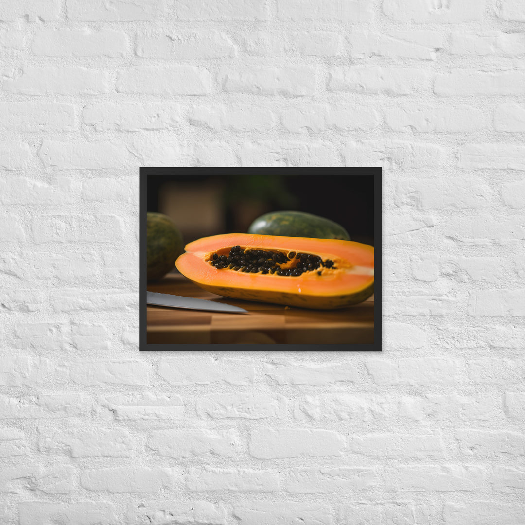 Exotic Papaya Delight Framed poster 🤤 from Yumify.AI