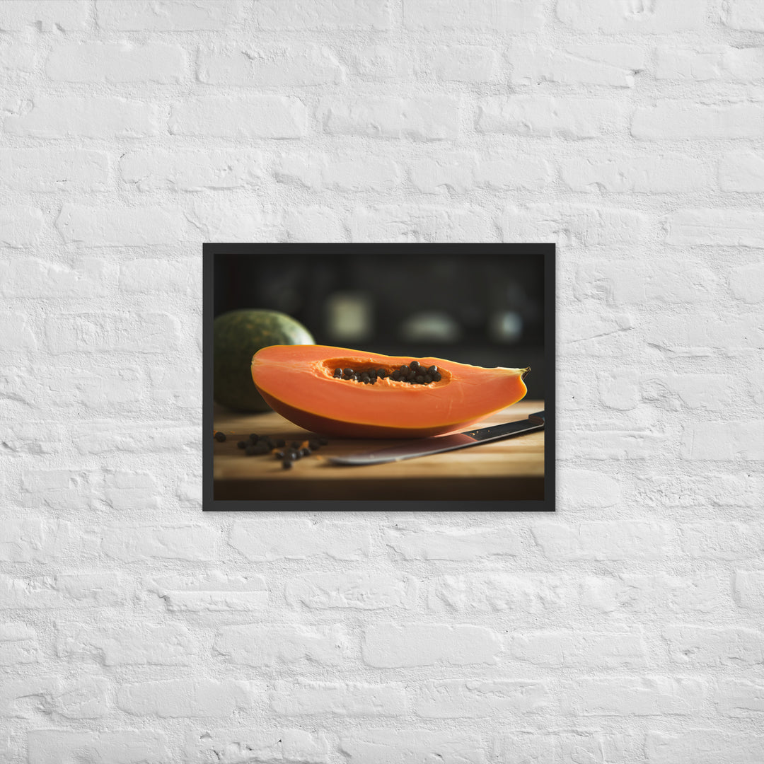 Exotic Papaya Delight Framed poster 🤤 from Yumify.AI