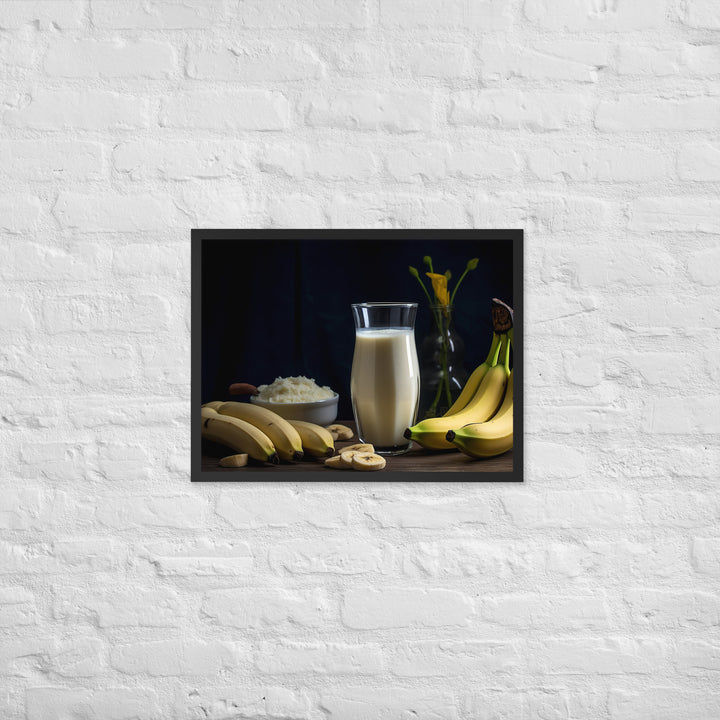Banana Smoothie Shot Framed poster 🤤 from Yumify.AI