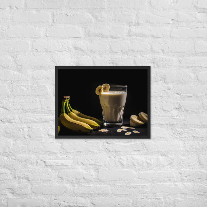 Banana Smoothie Shot Framed poster 🤤 from Yumify.AI