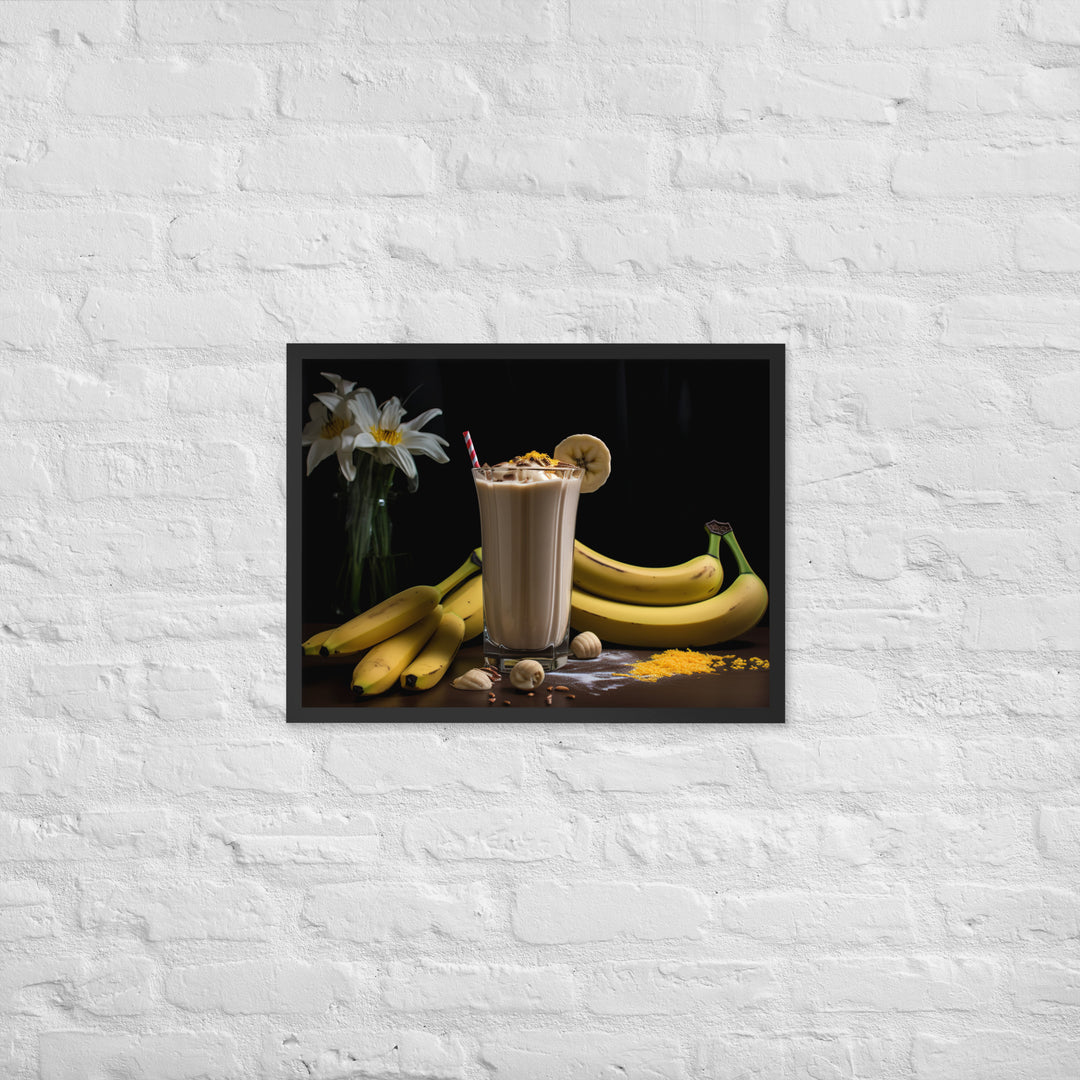 Banana Smoothie Shot Framed poster 🤤 from Yumify.AI