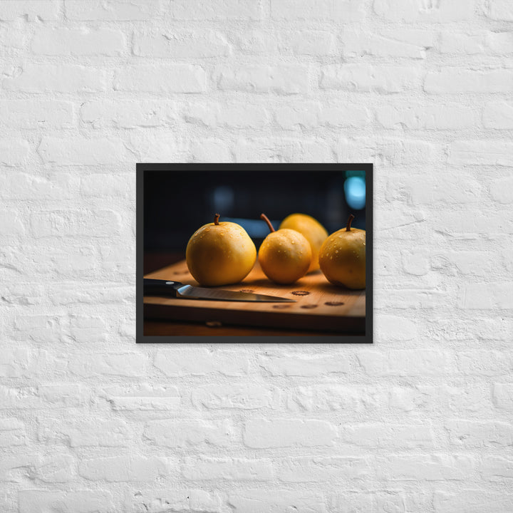 Asian Pears Framed poster 🤤 from Yumify.AI