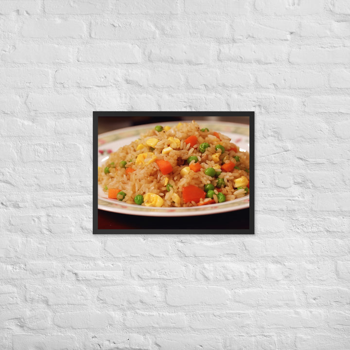 Yangzhou Fried Rice Framed poster 🤤 from Yumify.AI