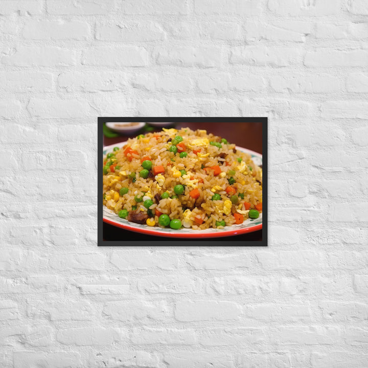 Yangzhou Fried Rice Framed poster 🤤 from Yumify.AI