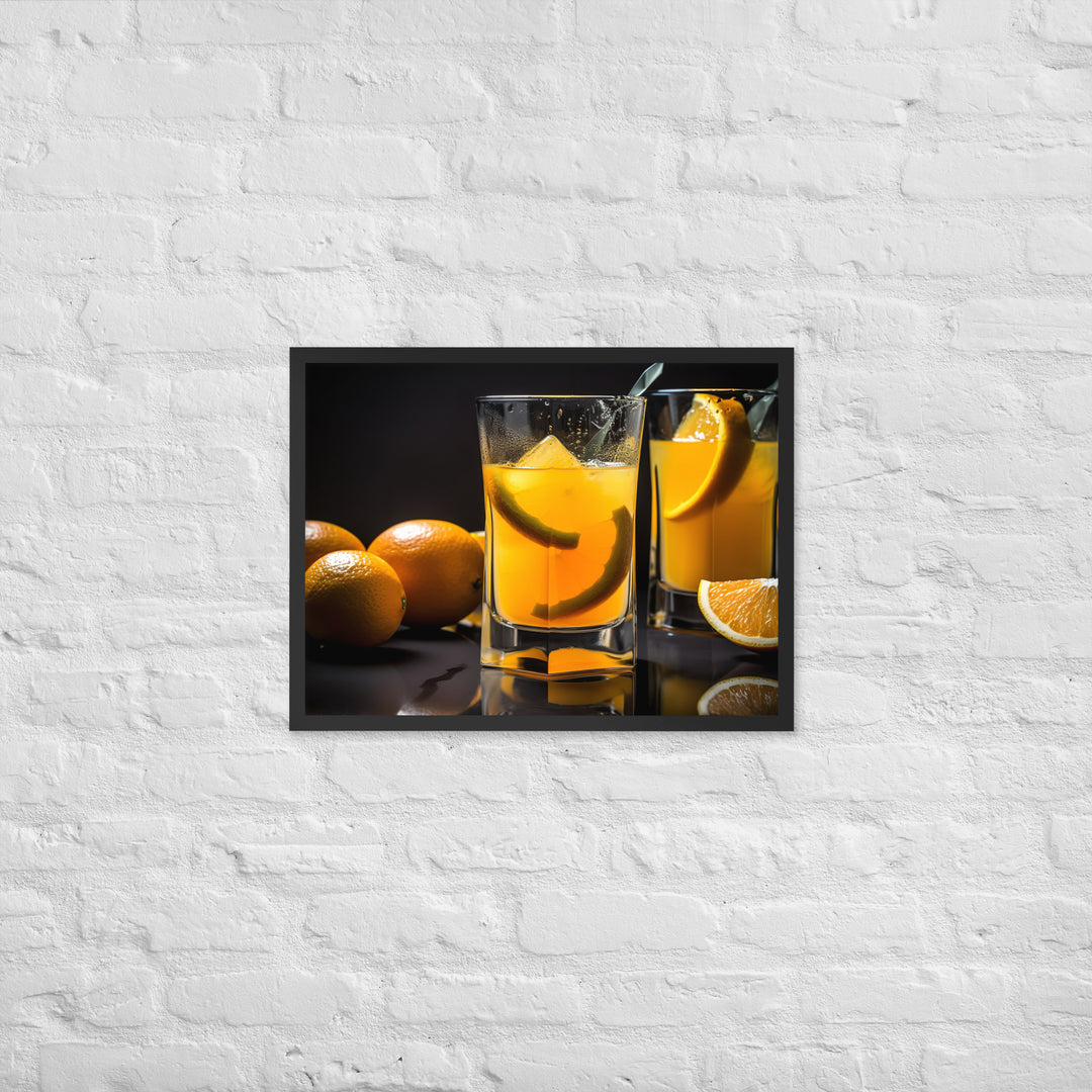 Orange Juice in a Glass Framed poster 🤤 from Yumify.AI