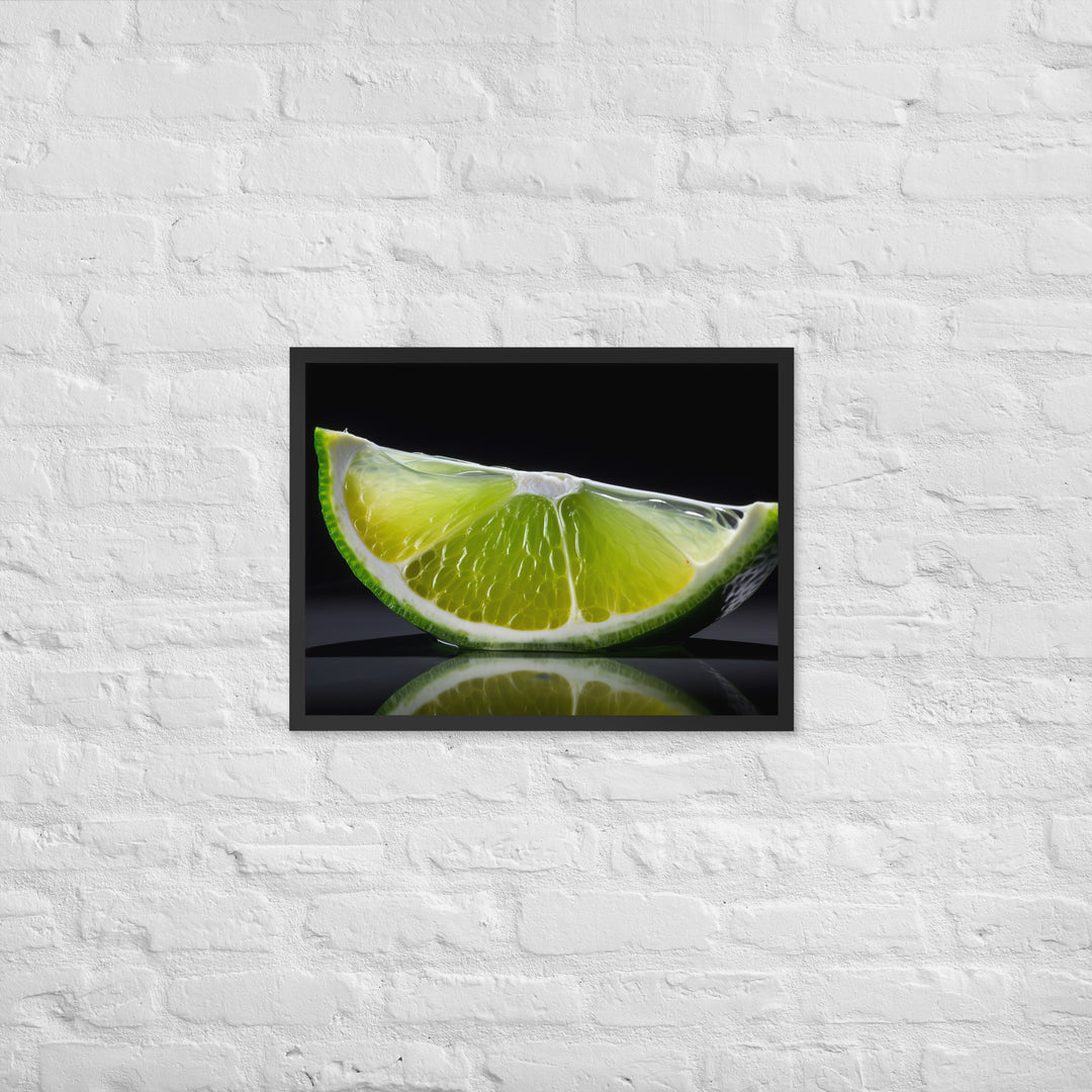 Lime Wedge Framed poster 🤤 from Yumify.AI