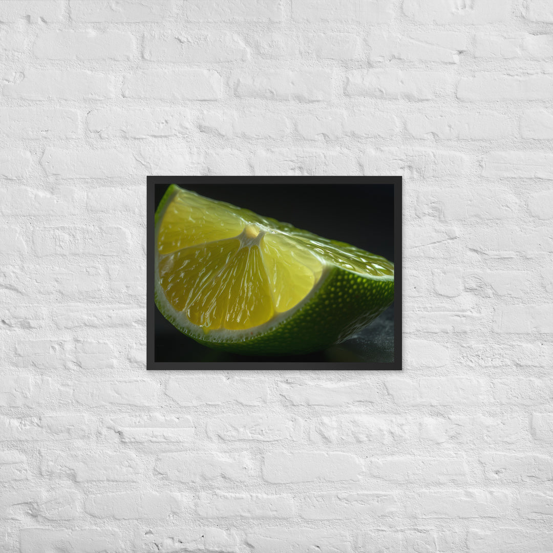 Lime Slice Framed poster 🤤 from Yumify.AI