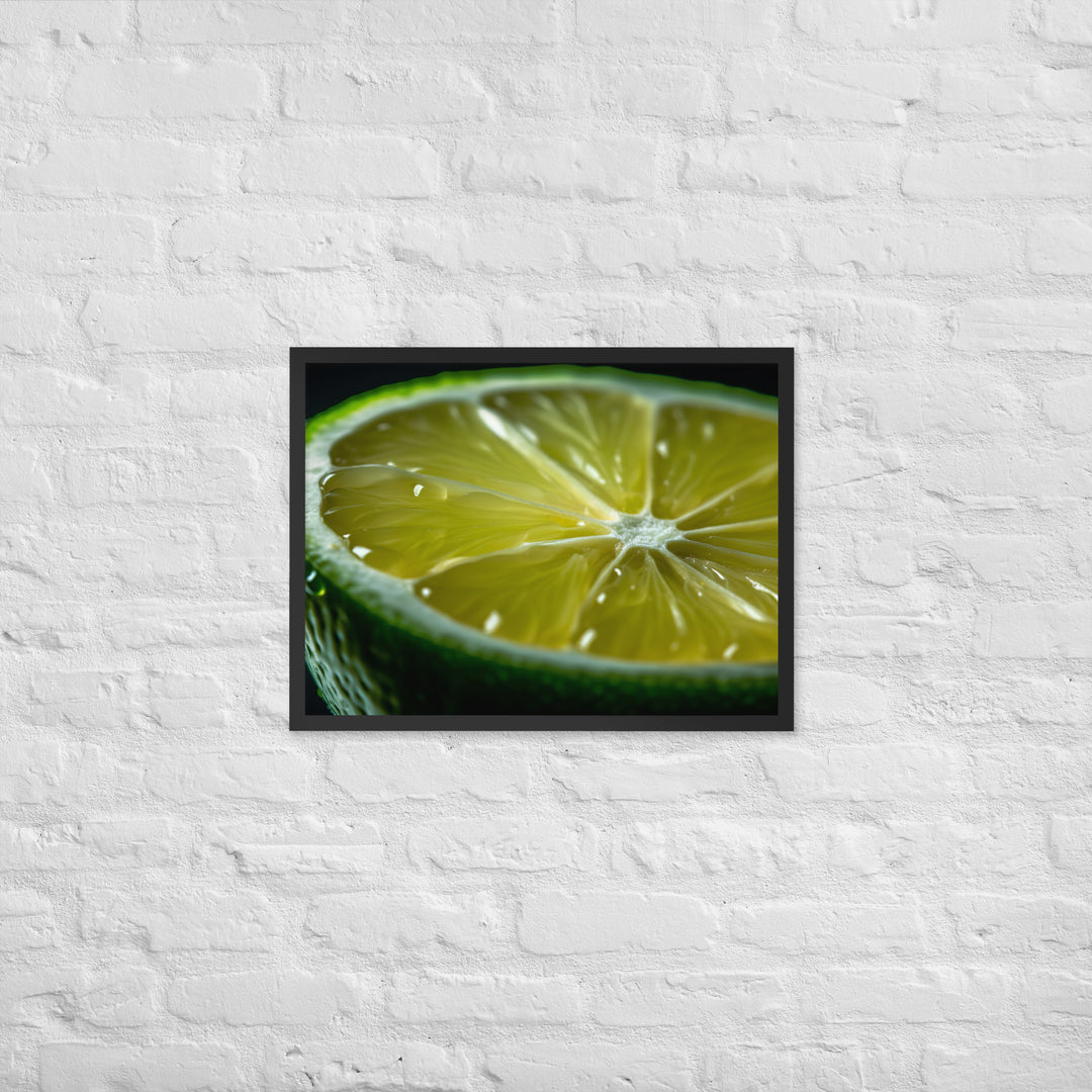 Lime Slice Framed poster 🤤 from Yumify.AI