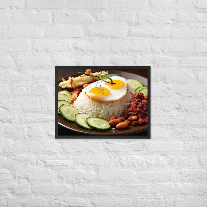 Nasi Lemak Framed poster 🤤 from Yumify.AI