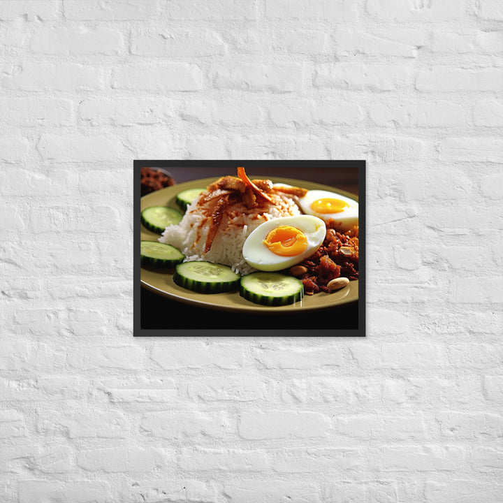 Nasi Lemak Framed poster 🤤 from Yumify.AI