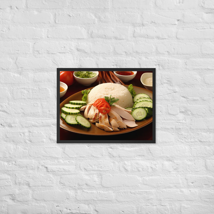 Hainanese Chicken Rice Framed poster 🤤 from Yumify.AI