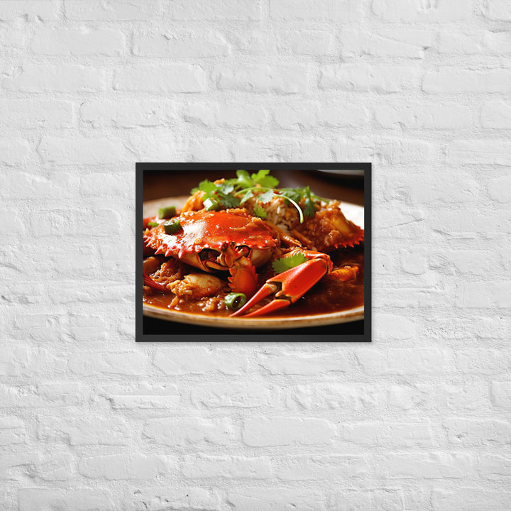 Chili Crab Framed poster 🤤 from Yumify.AI