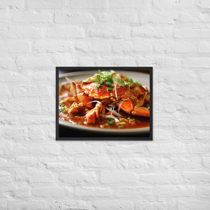 Chili Crab Framed poster 🤤 from Yumify.AI