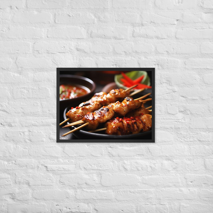 Sate Ayam Framed poster 🤤 from Yumify.AI