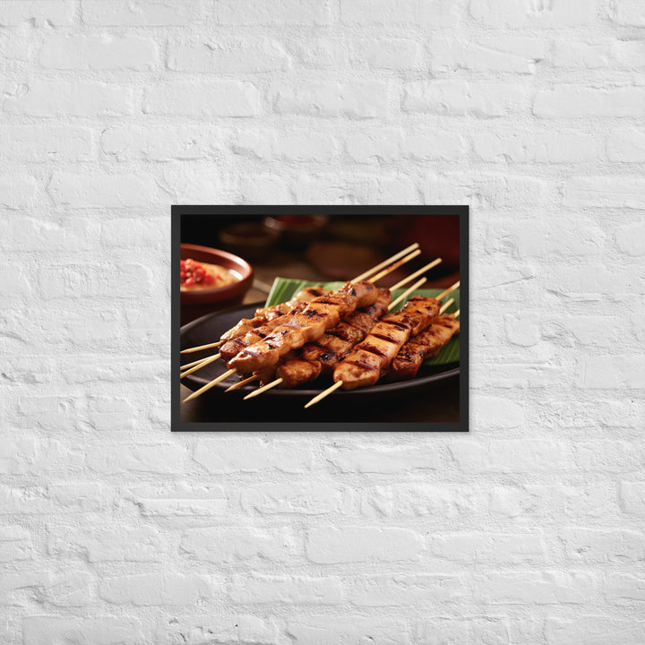 Sate Ayam Framed poster 🤤 from Yumify.AI