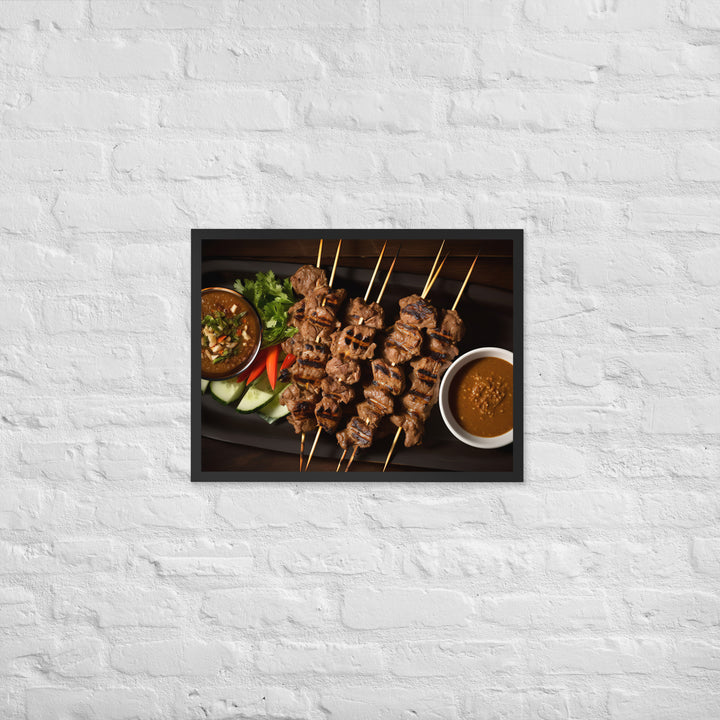 Satay Framed poster 🤤 from Yumify.AI