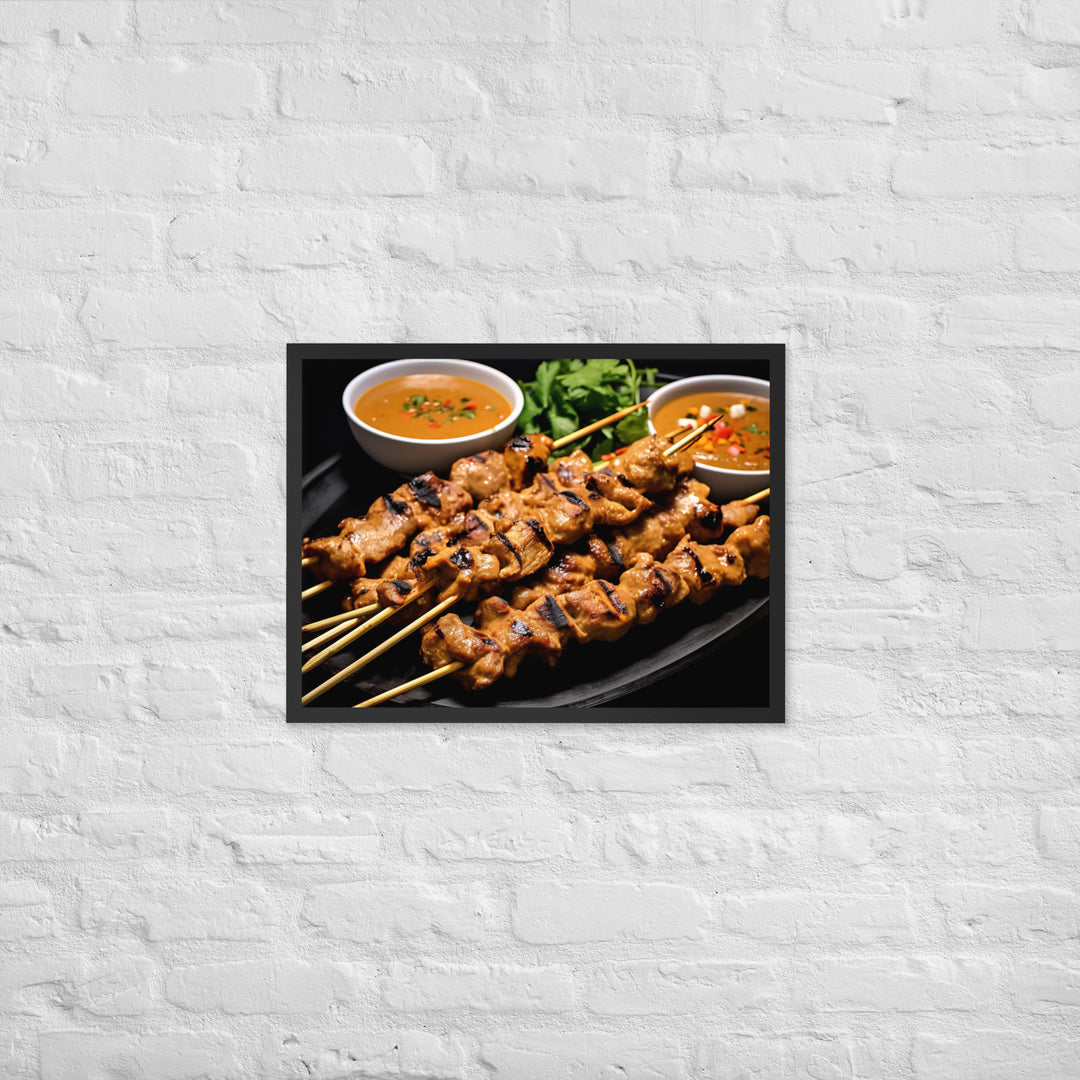 Satay Framed poster 🤤 from Yumify.AI