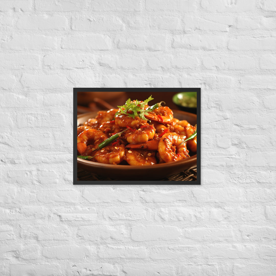 Sambal Goreng Udang Framed poster 🤤 from Yumify.AI