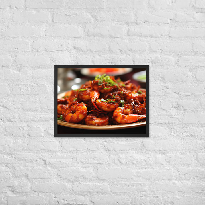 Sambal Goreng Udang Framed poster 🤤 from Yumify.AI