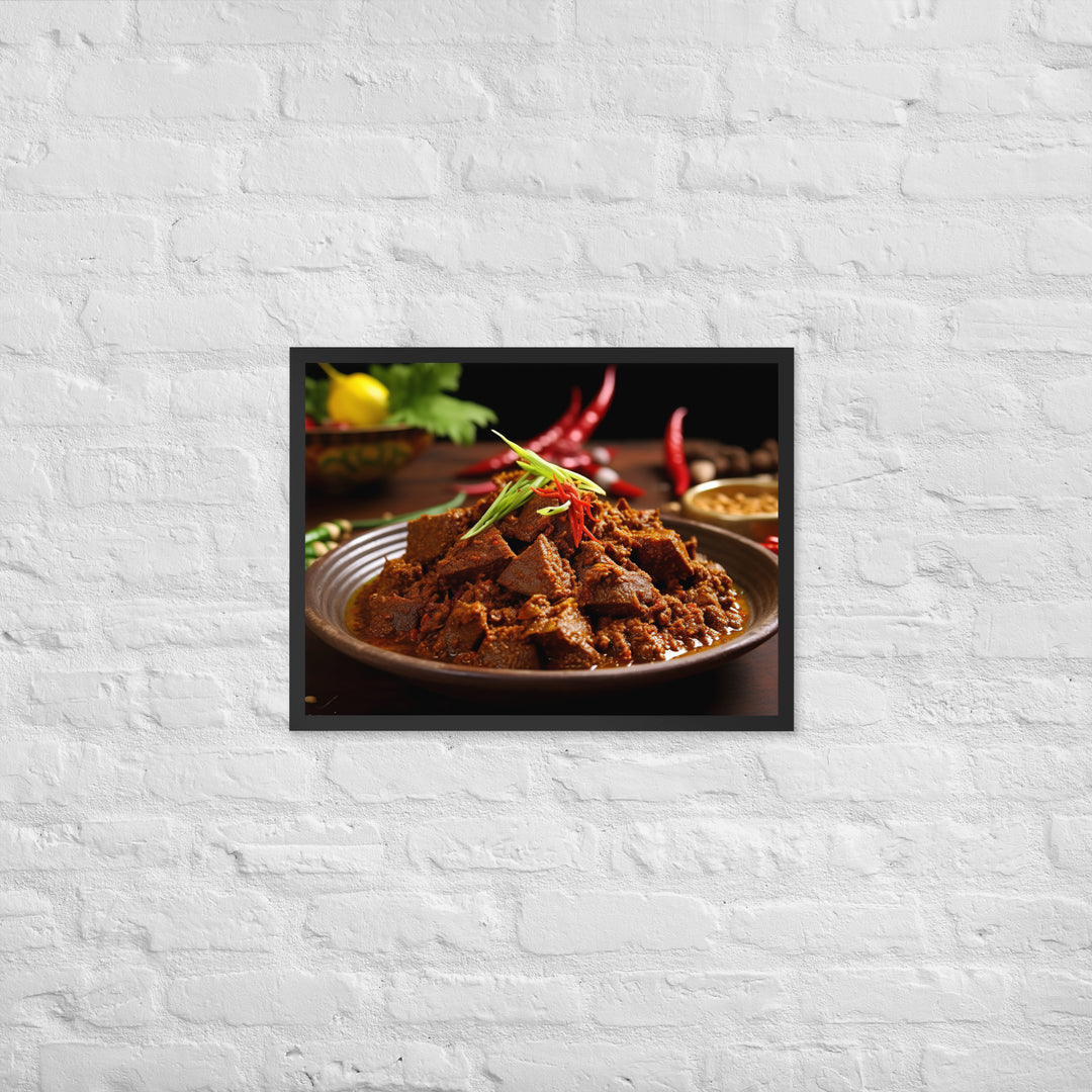 Rendang Framed poster 🤤 from Yumify.AI