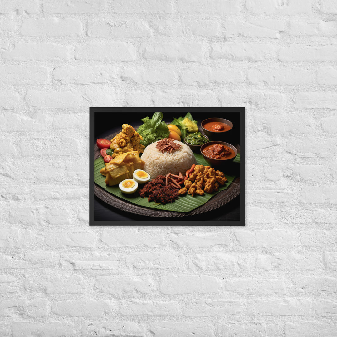 Nasi Padang Framed poster 🤤 from Yumify.AI