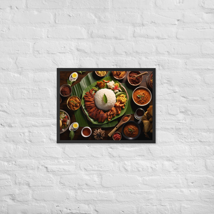 Nasi Padang Framed poster 🤤 from Yumify.AI